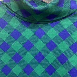 Kim Roger’s Perfectly Soft Green & Blue Turtleneck, Long Sleeve.